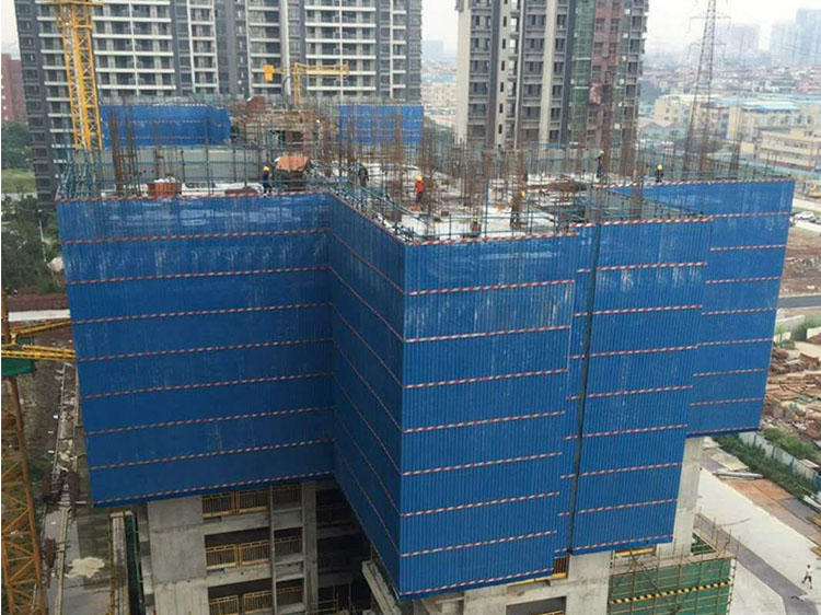 爬架網安裝效果